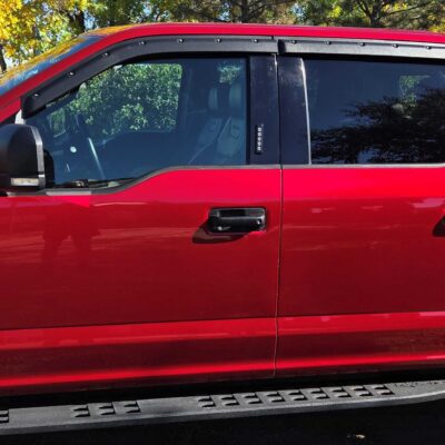 Ford F150 (2015-2025) <br> Ford F150 Raptor (2017-2024) <br>  Ford F250/ F350/ F450 (2017-2025) <br> Tough Visors - Textured  <br> Super Crew Cab Only